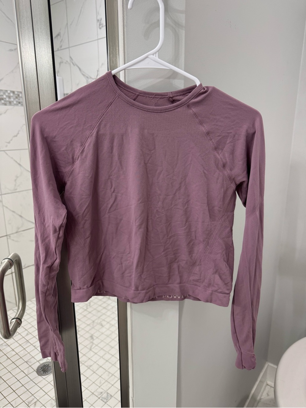 Athleta Long-Sleeve Crew Top in Dusty Mauve